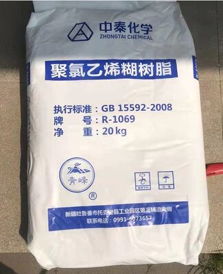 Zhongtai R1069 ПВХ-смола класса пасты с показателем K 79 с низкой вязкостью по Брукфилду и сверхнизким содержанием летучих веществ для обработки пластизолей