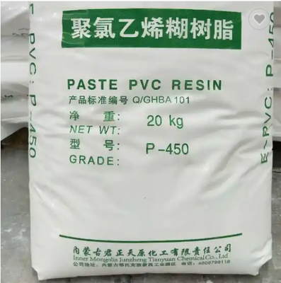 Junzheng P-450 PVC пастовая смола с низким содержанием летучих веществ, небольшим количеством частиц нечистоты и умеренной степенью полимеризации