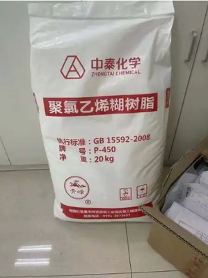 Zhongtai P-450 PVC-паста средней K-значения с низкой вязкостью и низким количеством остатков VCM для мягких изделий из PVC
