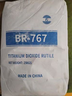 Пигмент диоксида титана BR-767 рутильного типа с композитным покрытием из кремния и алюминия, высокая конверсия рутила ≥98,5% и размер частиц 0,22-0,28 мкм